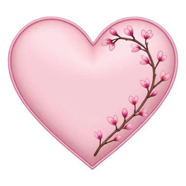 sakura heart with a stitched border sticker