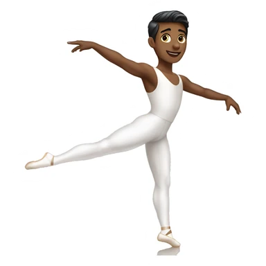 White ballet male dancer sticker