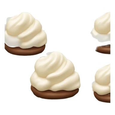 Chocolate and vanillla ice cream swirl sticker