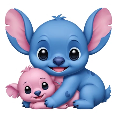 Stitch a cote de  Angel sticker