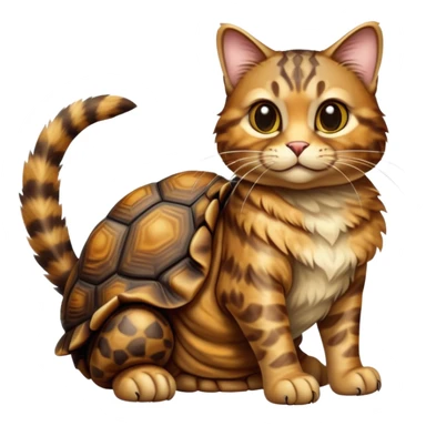 cinematic-[tortoise shell tabby cat]-realistic-full-body-sitting-emoji,-tail-curled-playfully-around-its-paws,-head-tilted-dramatically,-scruffy-[tortoise shell]-fur,-simplified-yet-realistic-focused-features,-highly-detailed,-glowing-with-an-almost-sarcastic-glow sticker