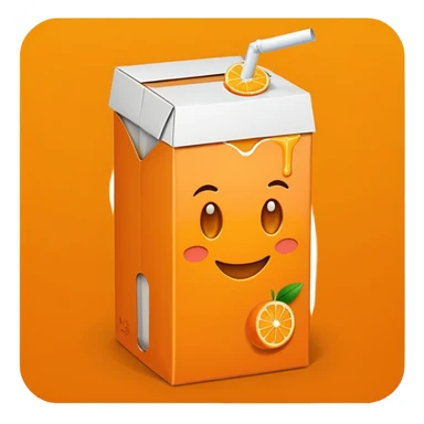 orange juice box sticker