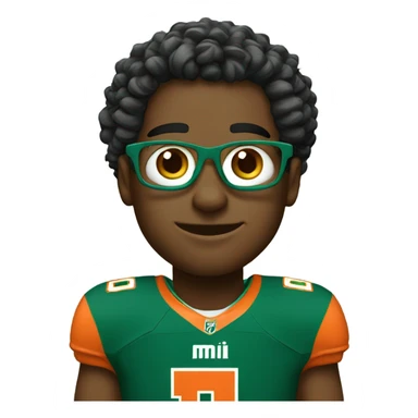 Funky with University of Miami jersey sticker