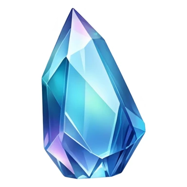 Blue iridescent nebula crystal shard sticker
