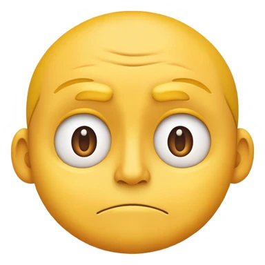 Skeptical yellow face emoji sticker
