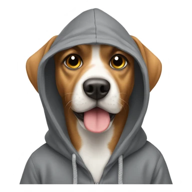 Dog wearing hoodie ￼ sticker