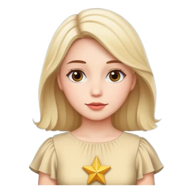 Real star face with a 👗⭐️ sticker