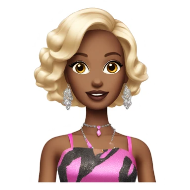 glamorous black barbie  sticker