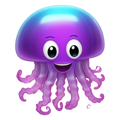 A happy jellyfish sticker