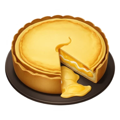 Round spanish potato omelet no plate, plain ok top no toppings sticker