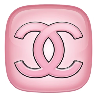 light pink chanel logo sticker