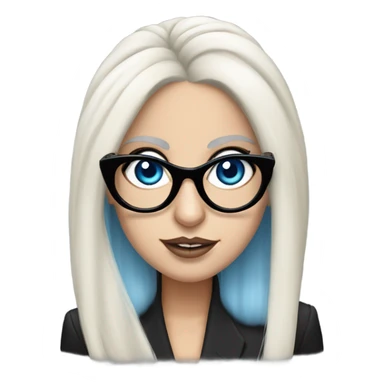 Lady Gaga with large glasses and blue eyes  sticker
