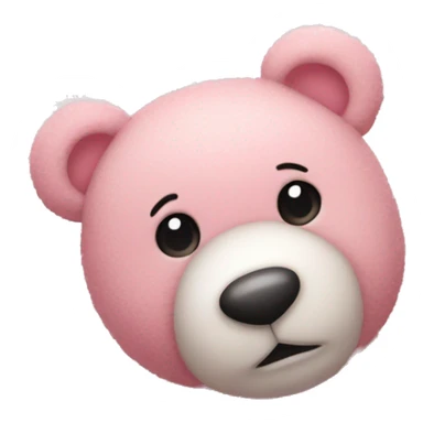 light pink teddy bear with hearts and glitter around it  sticker