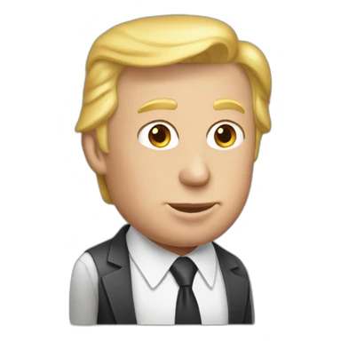 Elon Musk with the hair of donald trump sticker