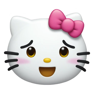 Only Hello kitty face with smiling sticker