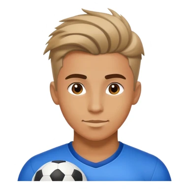A handsome guy with a hairstyle combed to the right side, who loves playing football and studying mathematics. sticker