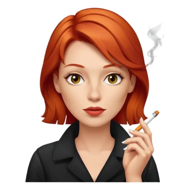 femme rousse qui fume sticker