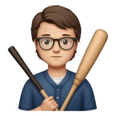 Steve Harrington from stranger things with the glasses and bat sticker