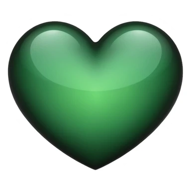 heart with black and green highlights sticker