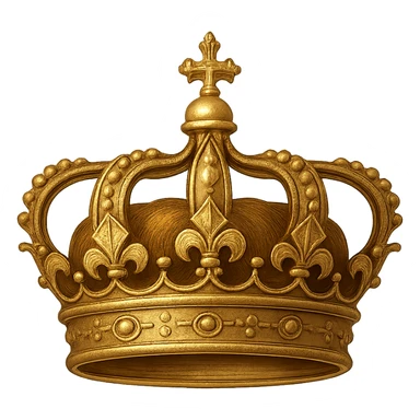digital illustration of a crown, no background sticker