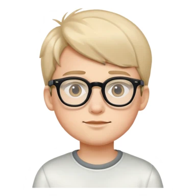 Boy with glasses sticker