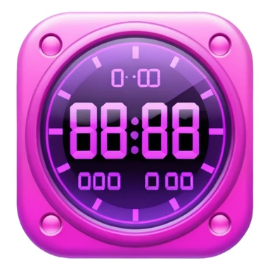 holographic purple and pink timer  sticker