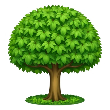 broad leafy tree rounded canopy sticker