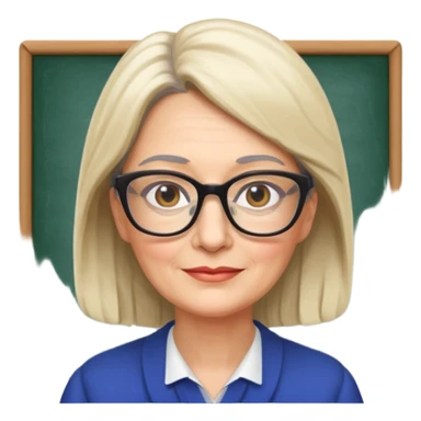 Catherine is 53 years old, she live with her husband and she is a literature teacher sticker