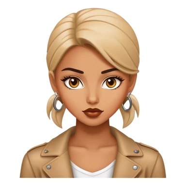 fashionable girl with attitude posing sticker