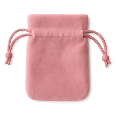 pink velvet jewelry pouch sticker