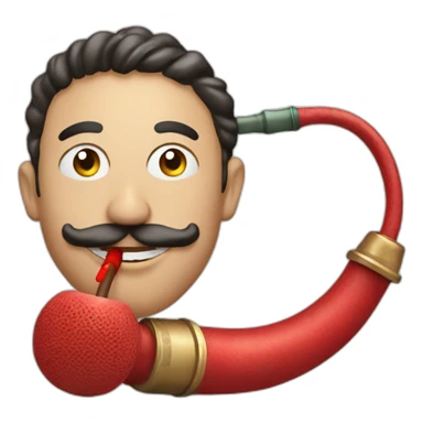 Turkish Rounded smile smoking hookah sticker