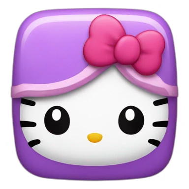 Hello kitty contenta dice buenos días sticker