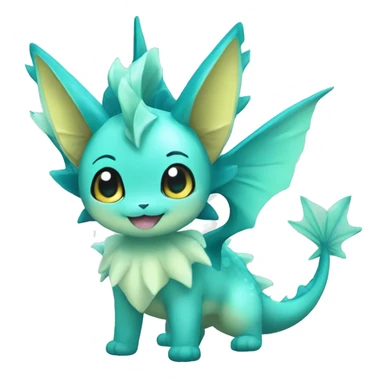 Kawaii Vaporeon full body sticker