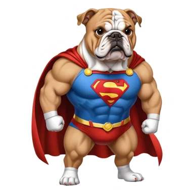 bulldog ingles superman sticker