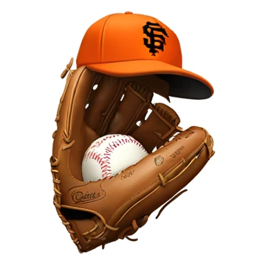 SF Giant’s baseball glove and hat & bay sticker