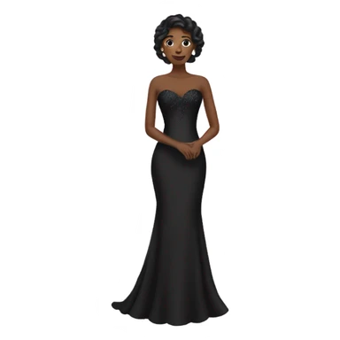 black wedding dress sticker