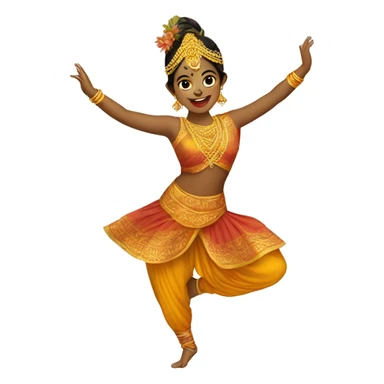a Sri Lankan kandyan dancer sticker