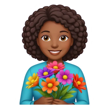 Flower Vendor balck woman sticker