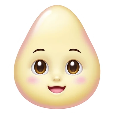 A creamy pastel yellow softly blushed with whisper-pink undertones and a milky pearlescent glow, like sunlight melting into cherry blossom air.  sticker