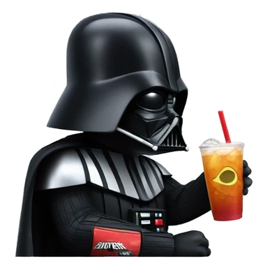 Dart Vader drinking soda sticker