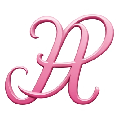Pink romantic letter sticker