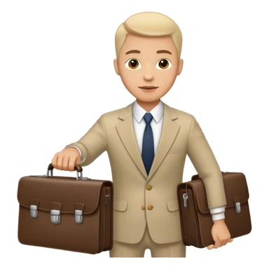 hombre elegante con maletin sticker