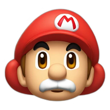 Mario avec casquette rouge à côté d'une main qui montre un pouce vers le ciel sticker