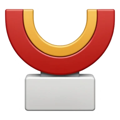 Représente moi une borne kilométrique rouge et blanche le bas est blanc et rectangulaire et le haut est en demi cercle rouge sticker