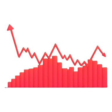 stock market with rising graph sticker