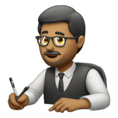 Man writing on a marker board sticker