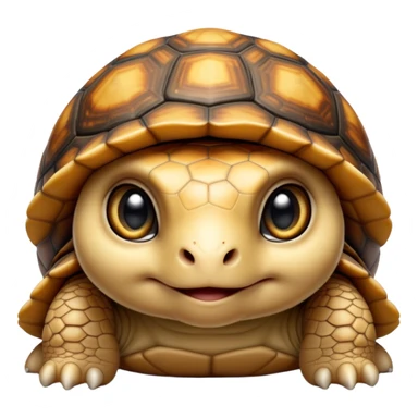 cinematic-baby tortoise-realistic--emoji,,-cute-wise-face-peering-ahead-with-calm-determination,-cute large-eyes-reflecting-centuries of wisdom, sticker