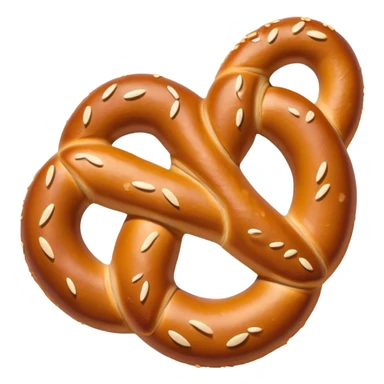 Old school simple pretzel emoji vintage style sticker
