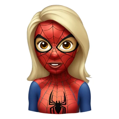 Spiderman mask girl sticker