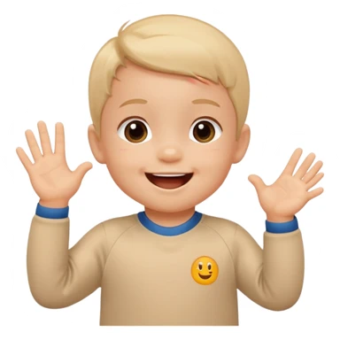 A toddler with a tiny jersey, clapping with adorable enthusiasm sticker